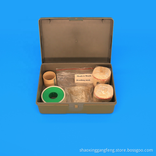 Shaoxing factory medical outdoor care grey plastic first aid medical supplies box